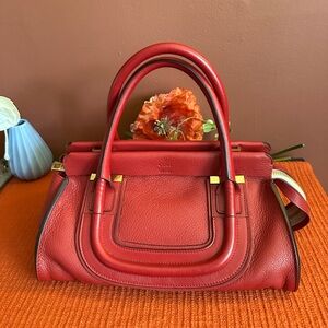 Authentic Chloe Red Leather Handbag